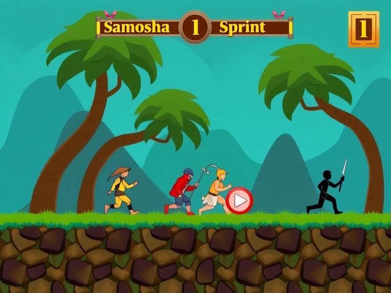 Samosha Sprint Game Screenshot
